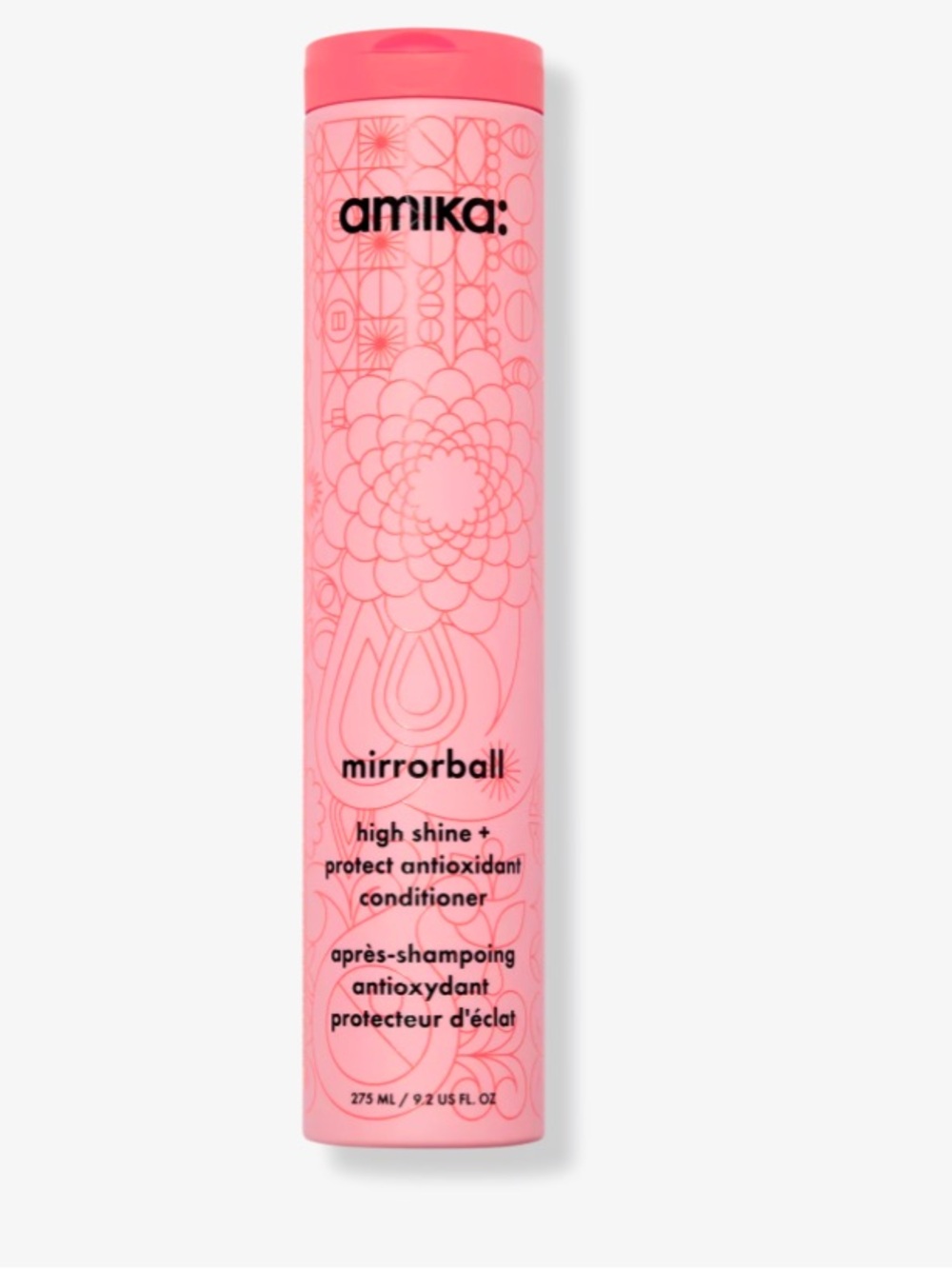 amika Pink Mirrorball High Shine Conditioner Bottle